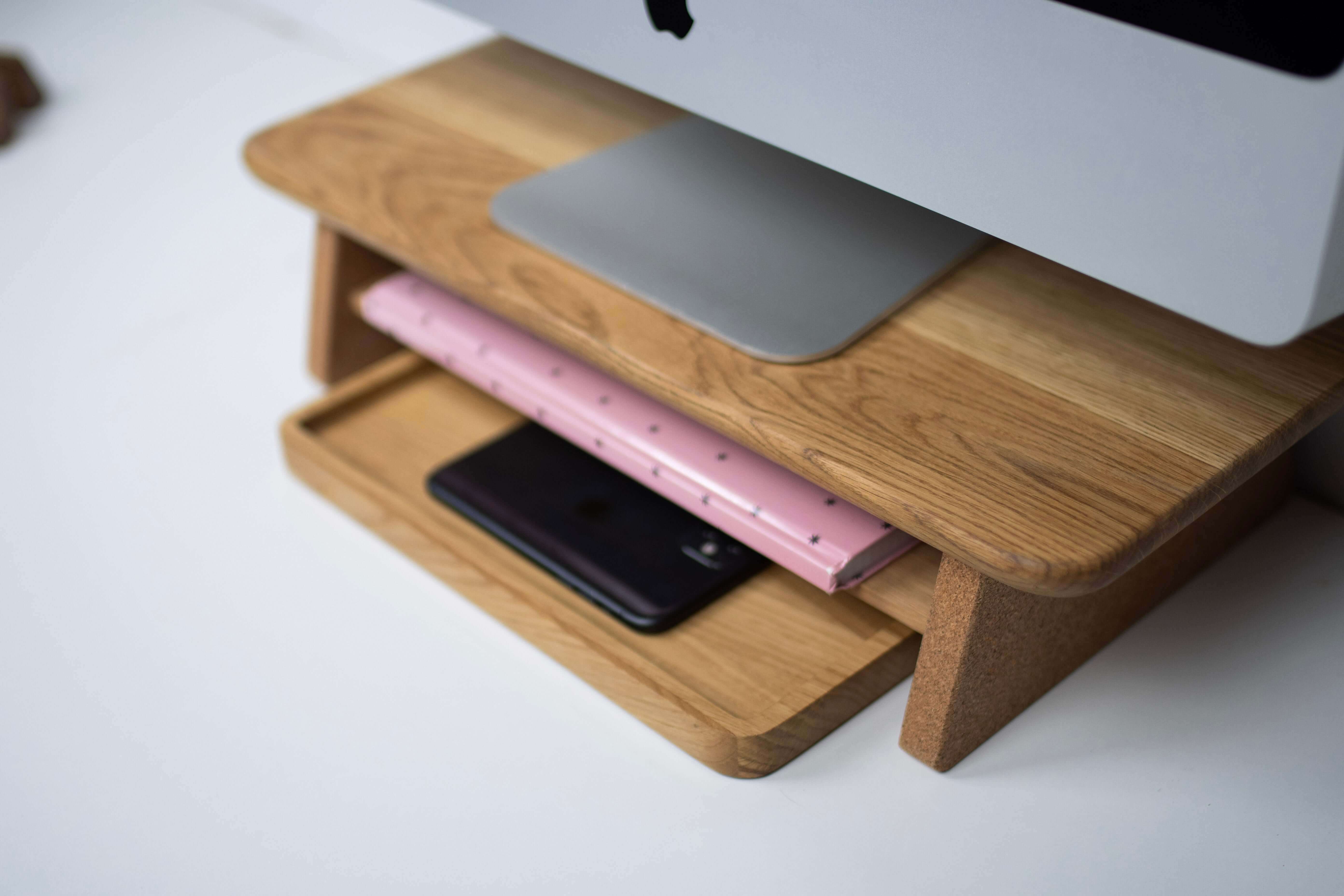 MONITOR STAND WITH SHELF - Chopzwood