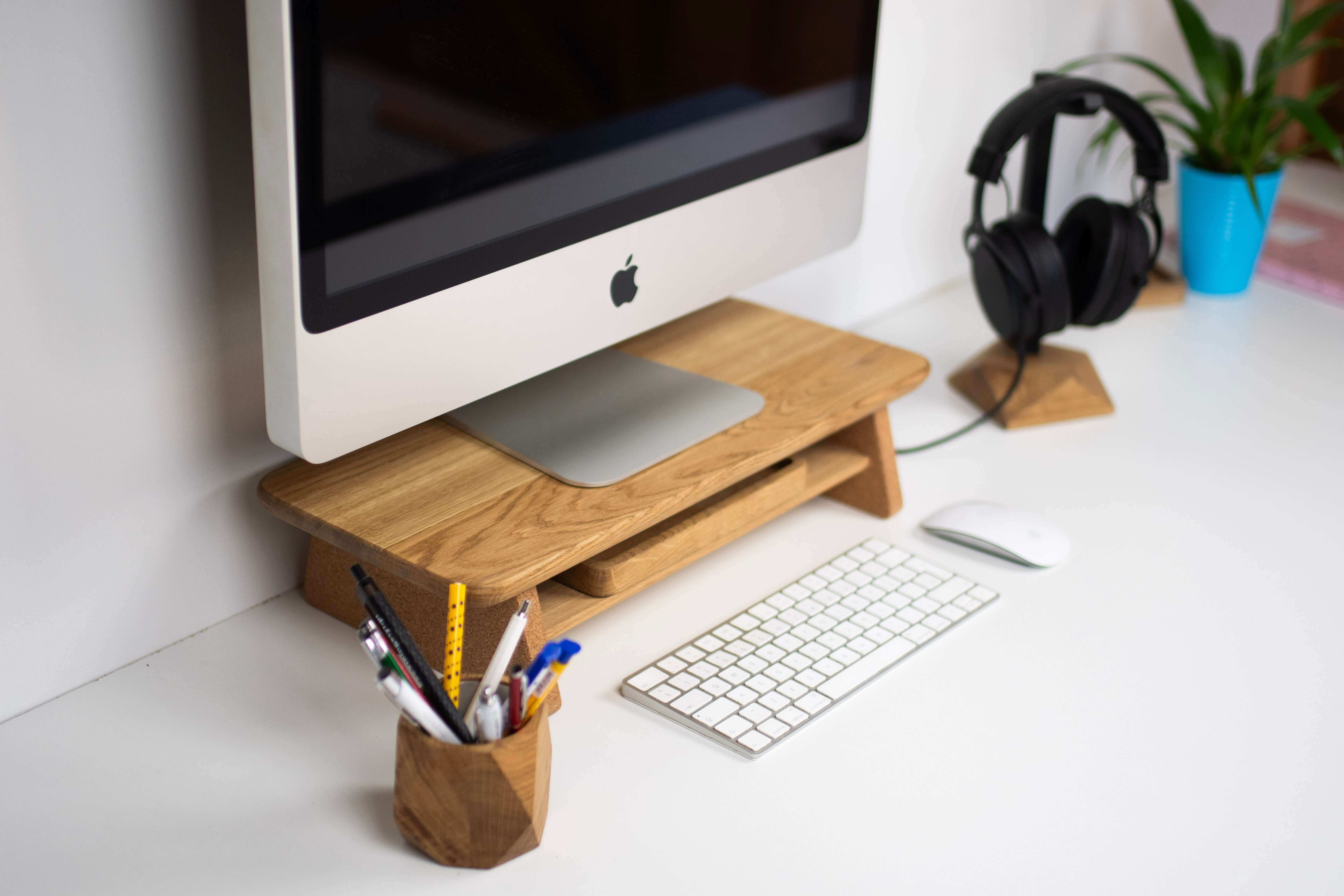 MONITOR STAND WITH SHELF - Chopzwood